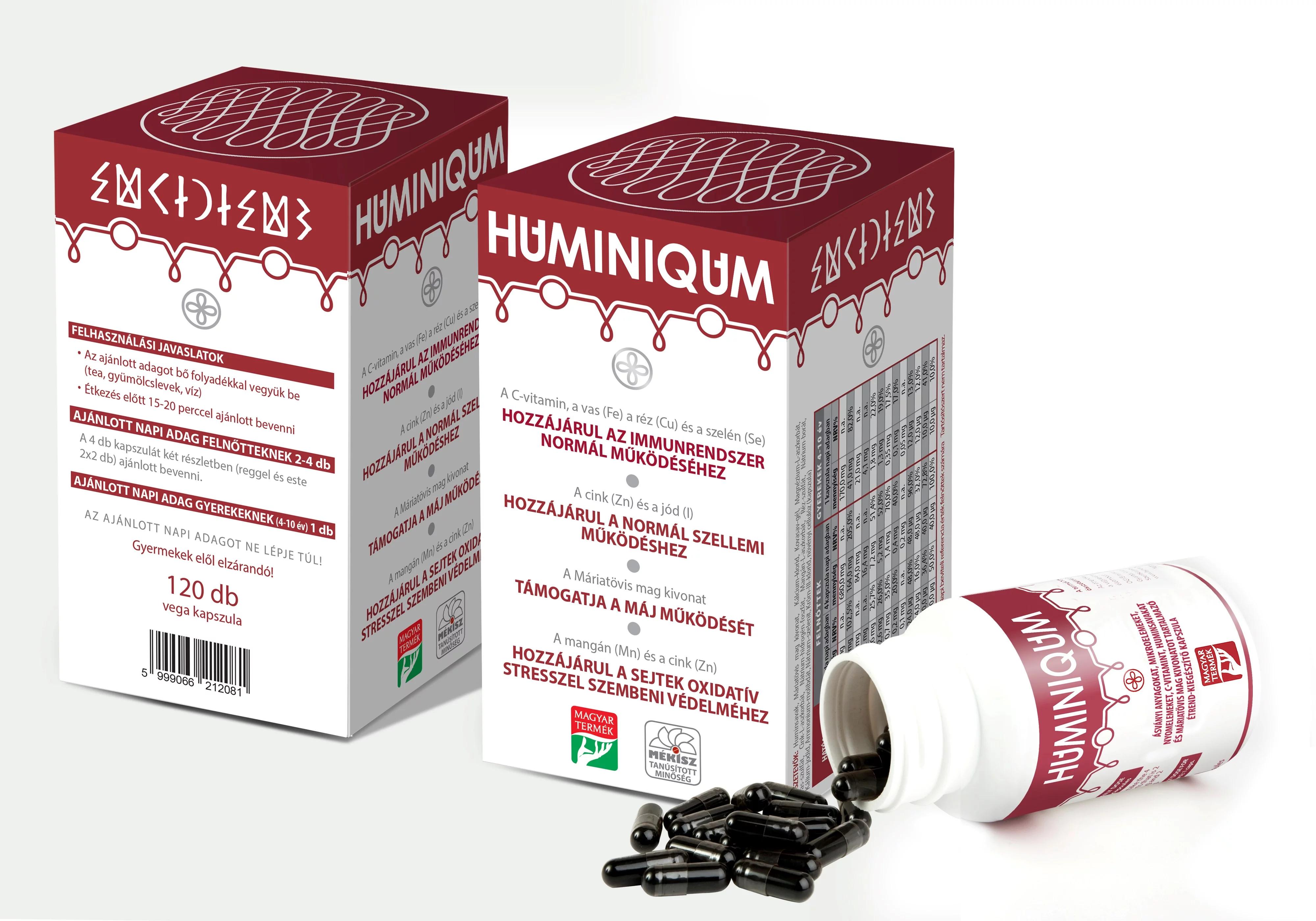 Huminiqum étrend kiegészítő kapszula 120db