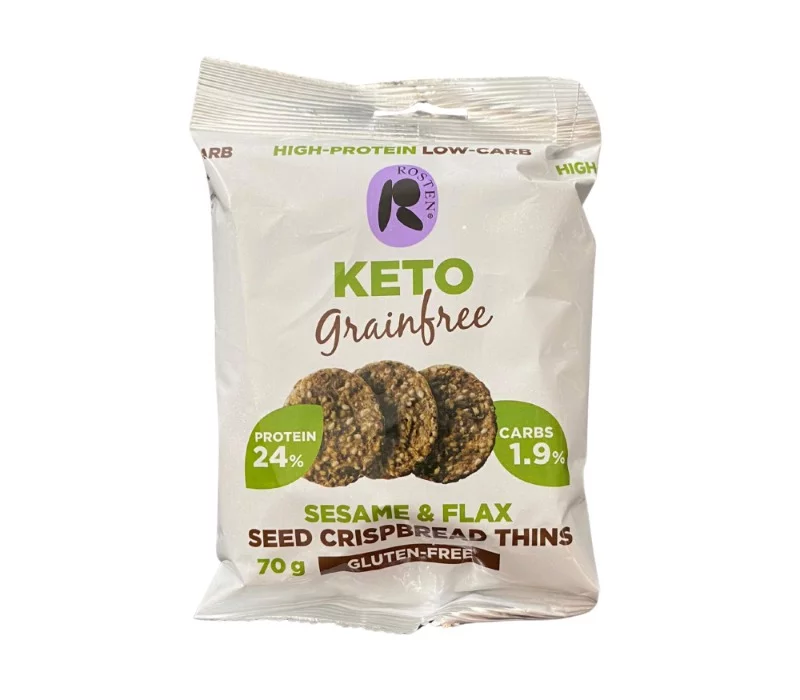 Rosten Keto Seedsnack magfalat 70g 16db szezám- és lenmagos gluténmentes