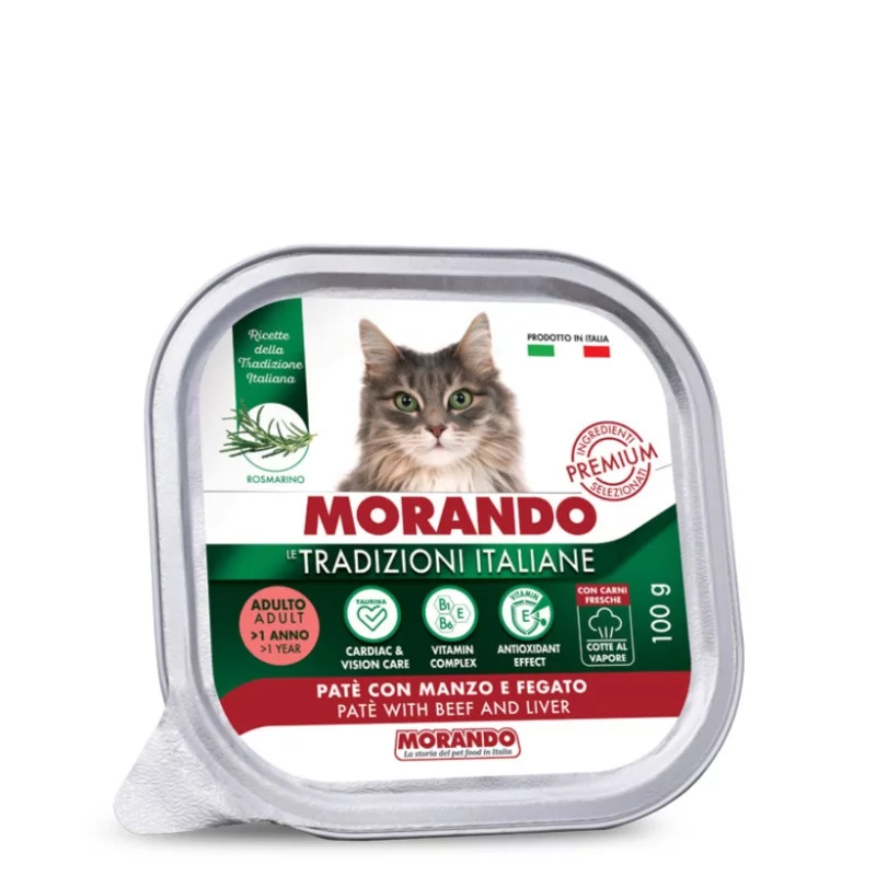 Morando TI pástétom macskáknak 100g marhahússal és májjal