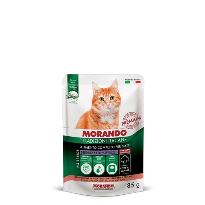 Morando TI nedves macskaeledel 85g lazaccal és tonhallal zselés