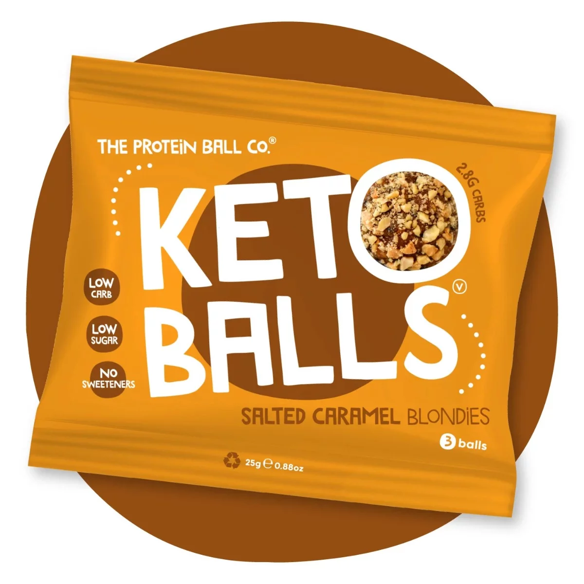 Keto Balls protein golyó 25g sós karamellás