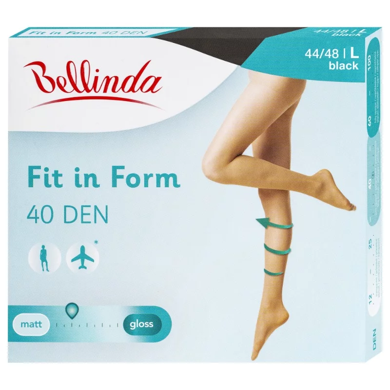 Bellinda harisnyanadrág Fit In Form 40 Fekete L