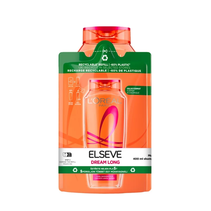 Elseve sampon 400ml + sampon (utántöltő) 250ml Dream Long Duopack