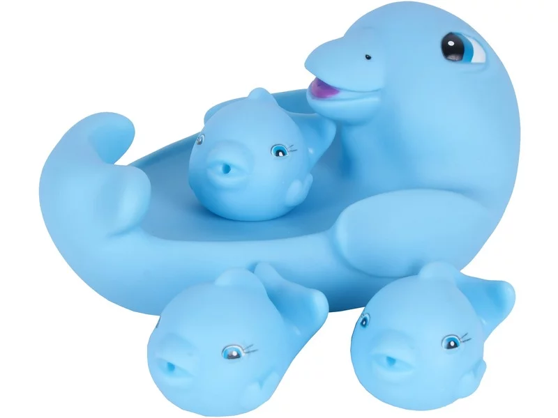 Műanyag fürdőjáték - delfin család 