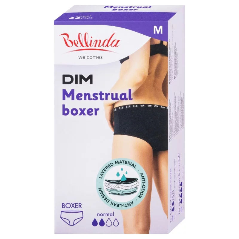 Bellinda Menstruációs fehérnemű Boxer Normal Fekete M