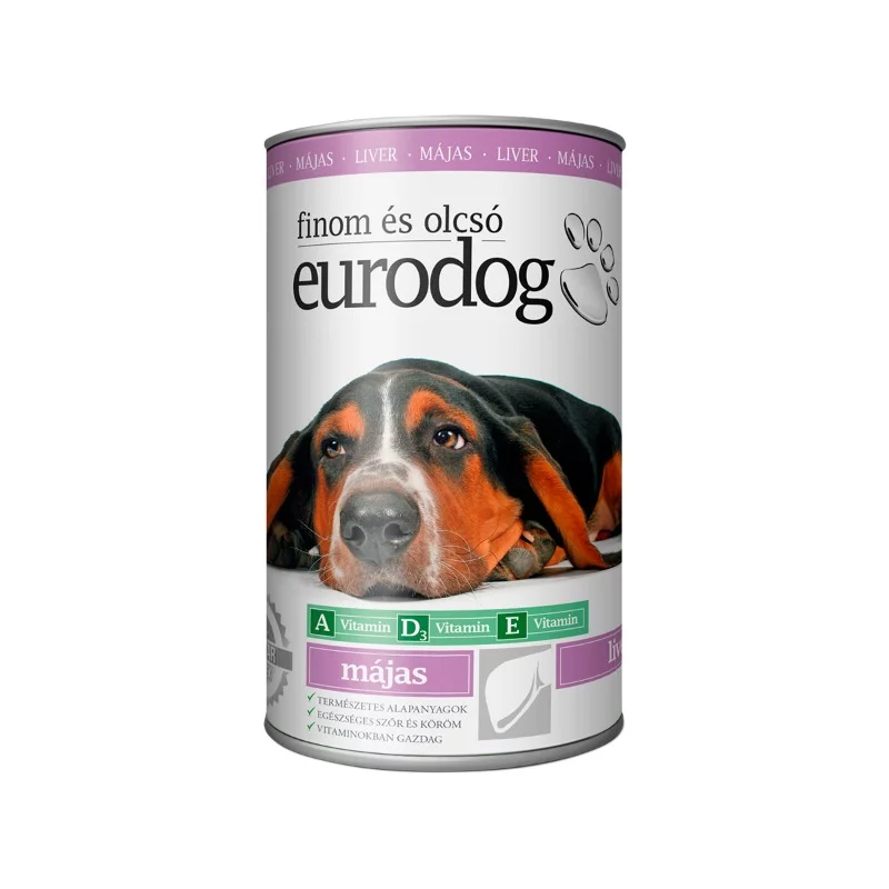 Eurodog kutya konzerv 415g májas
