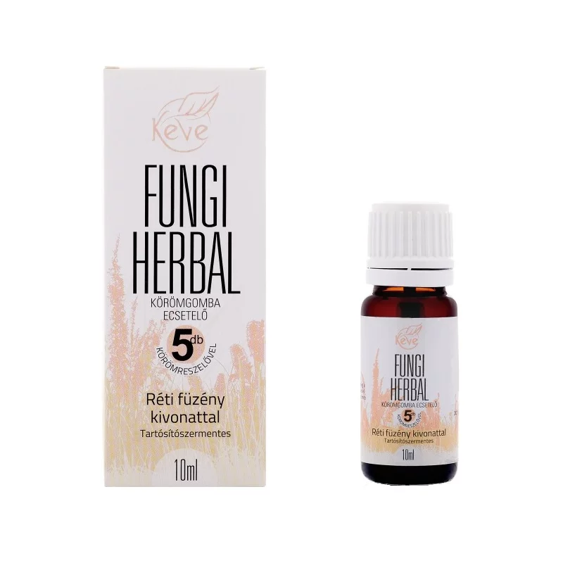 Keve Fungi Herbal körömgomba ecsetelő oldat 10ml 5db reszelővel