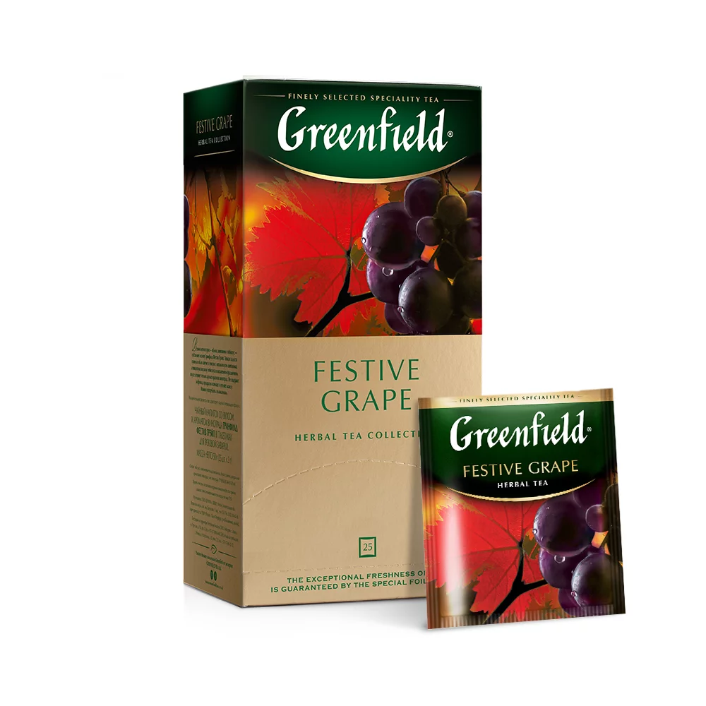 Greenfield gyümölcsös tea 25x2g Festive Grape