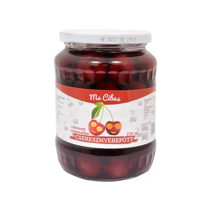Cseresznyebefőtt 720/360g magozatlan