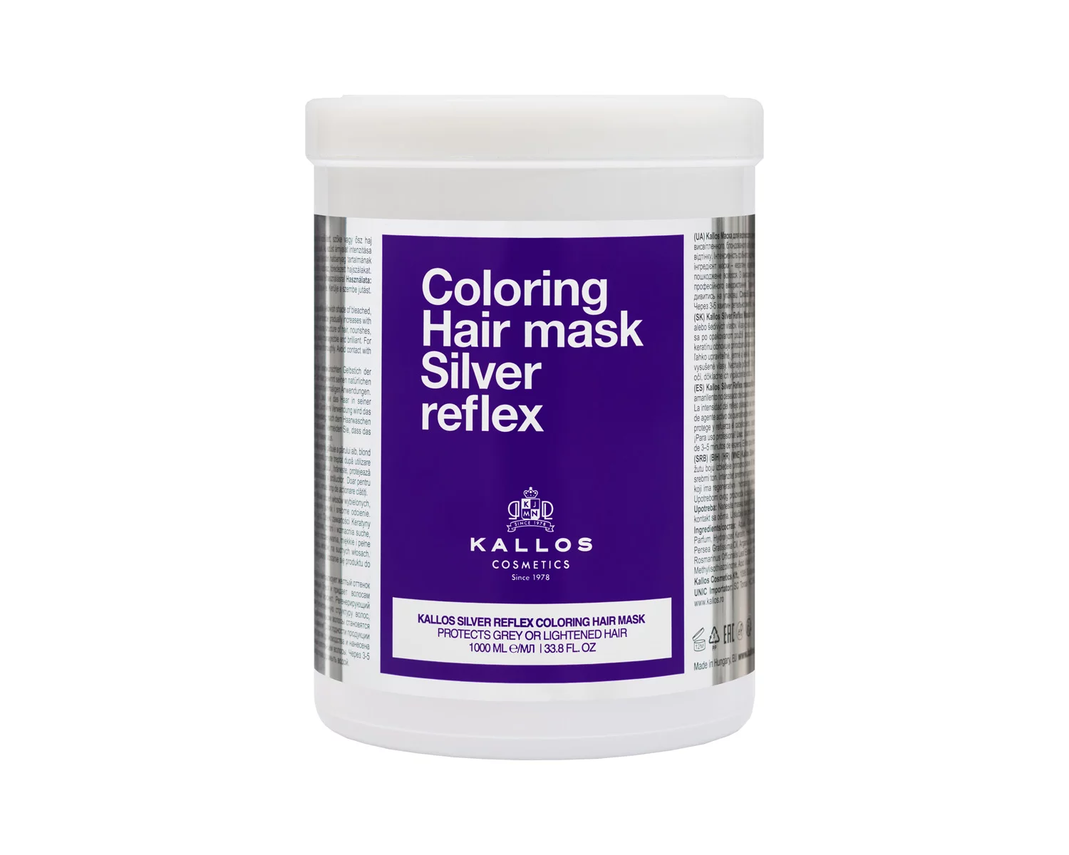 Kallos hajpakolás 1000ml silver reflex