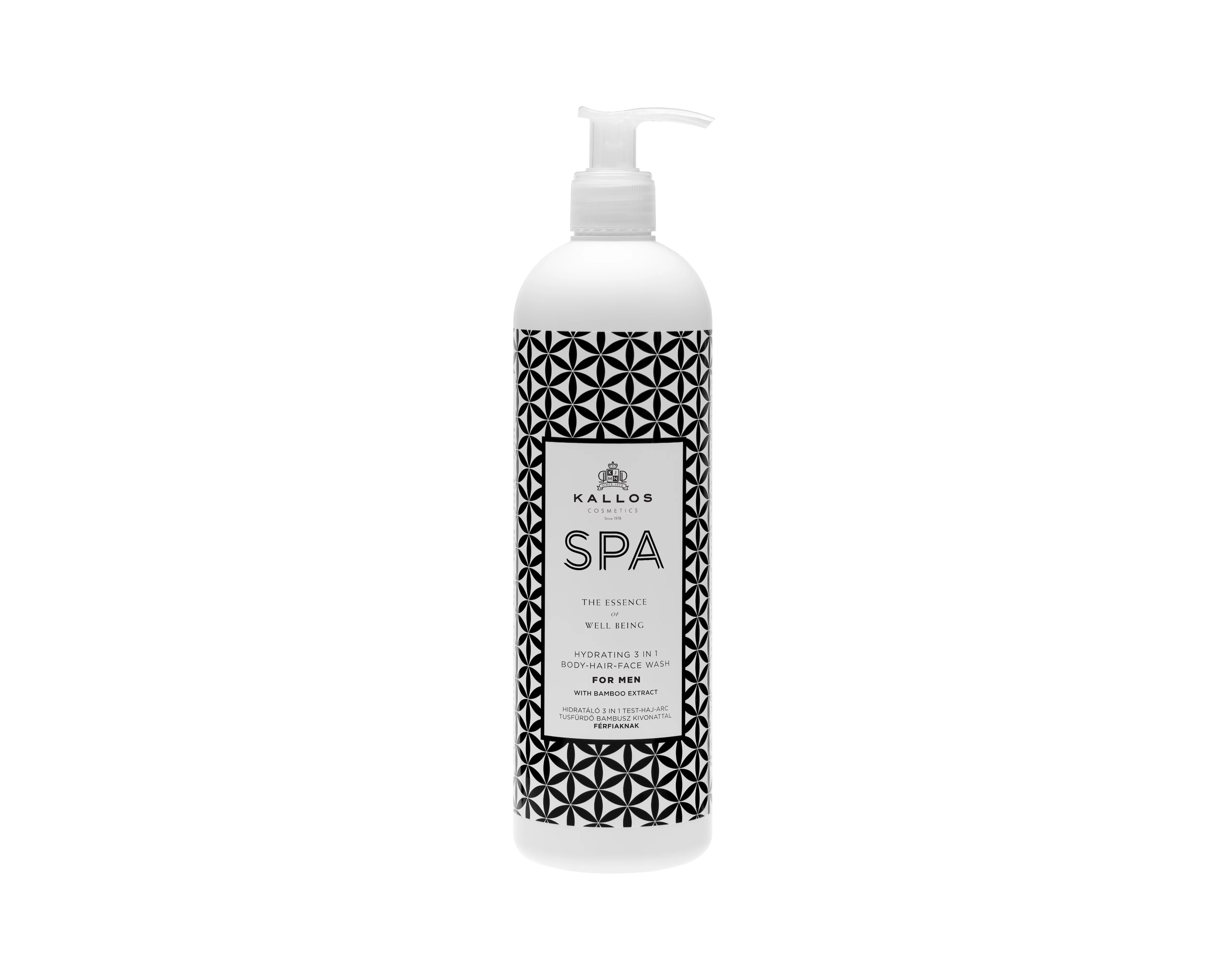 Kallos Spa tusfürdő 500ml hidratáló 3 in 1 test-haj-arc férfi