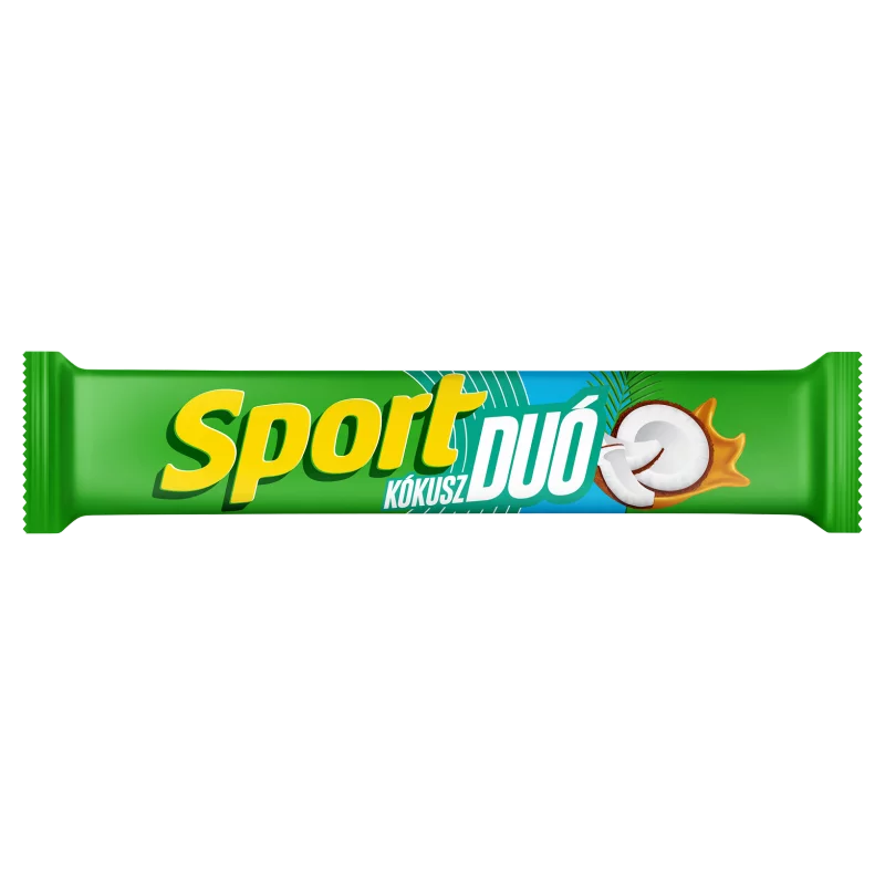 Sport Duó Tejcsokoládéval Mártott Szelet Kókuszos, Karamellás Töltelékkel 60 G