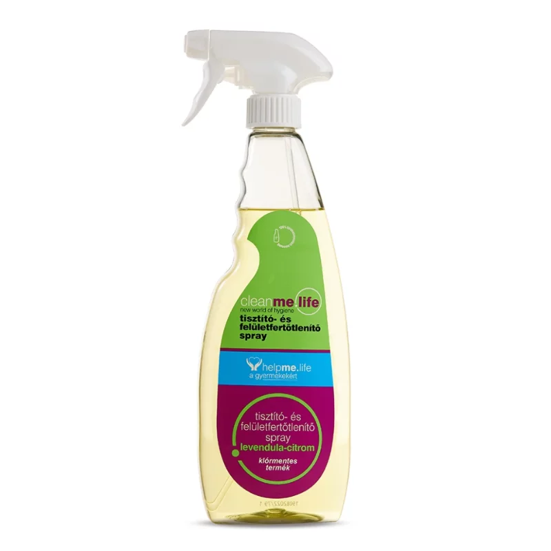 Cleanme.life tisztító és felület fertőtlenítő spray 500ml Levendula-citrom