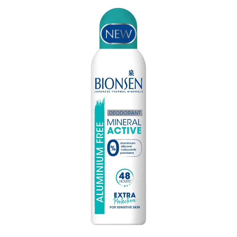 Bionsen deo spray 150ml mineral active érzékeny bőrre, aluminium mentes