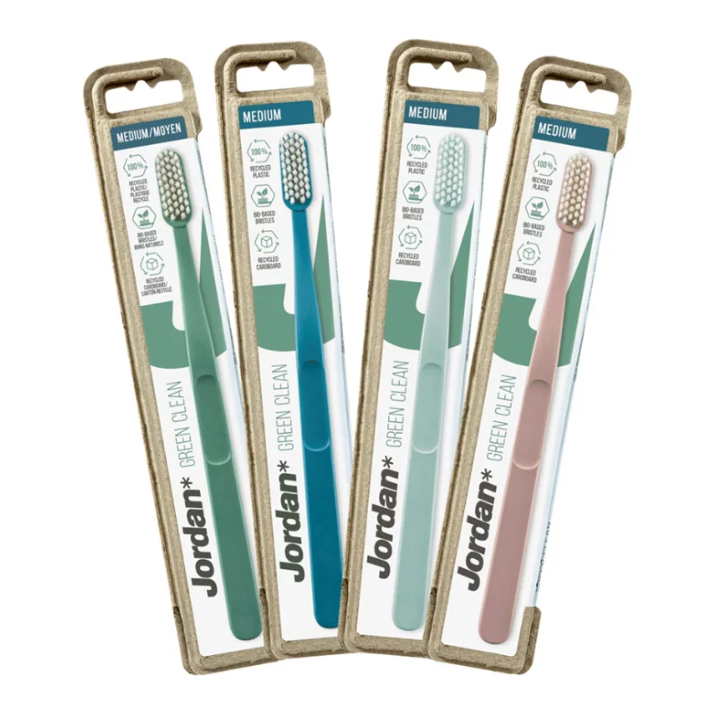 Jordan fogkefe Green Clean medium - Kék