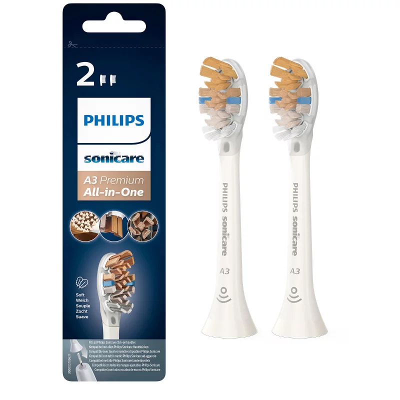 Philips Sonicare A3 Premium All-in-One fehér színű fogkefefej HX9092/10 2 db 