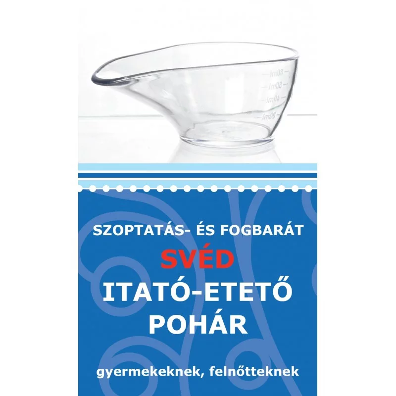Szoptatás- és fogbarát svéd itató-etető pohár 80 ml