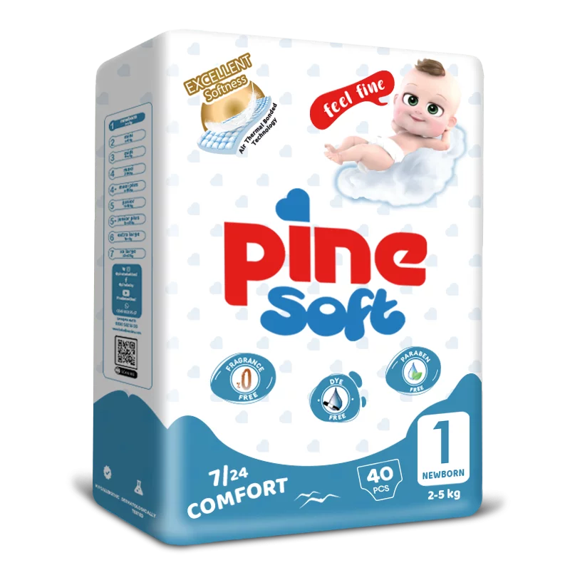 Pine Eco nadrágpelenka S1 40db 2-5kg newborn