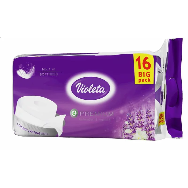Violeta wc papír 16 tekercses 3 rétegű levendula & vanília