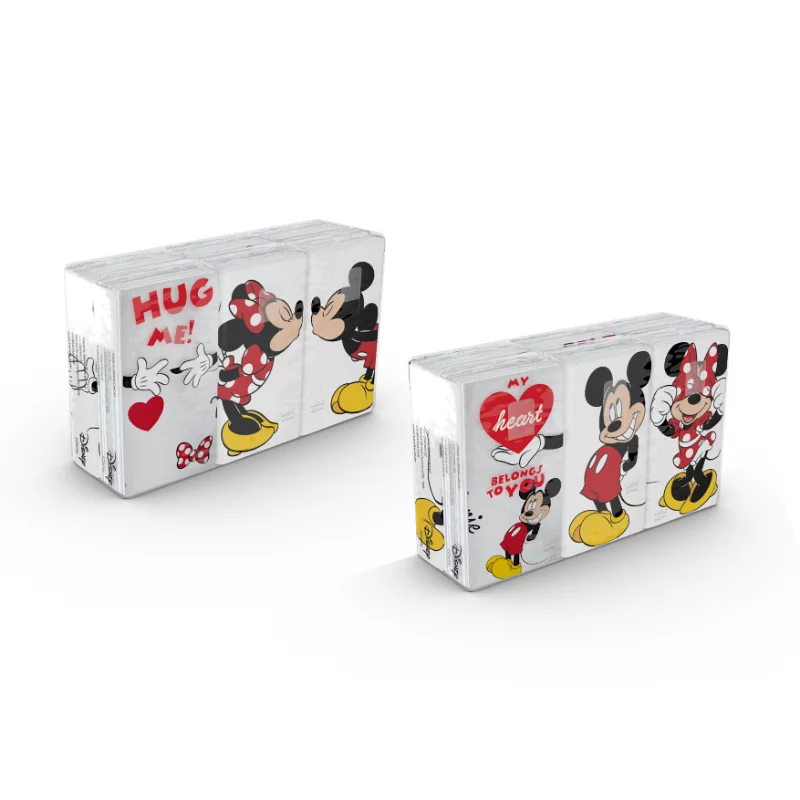 Minnie&Mickey Mouse papírzsebkendő 6x9db 4réteg 21x21cm