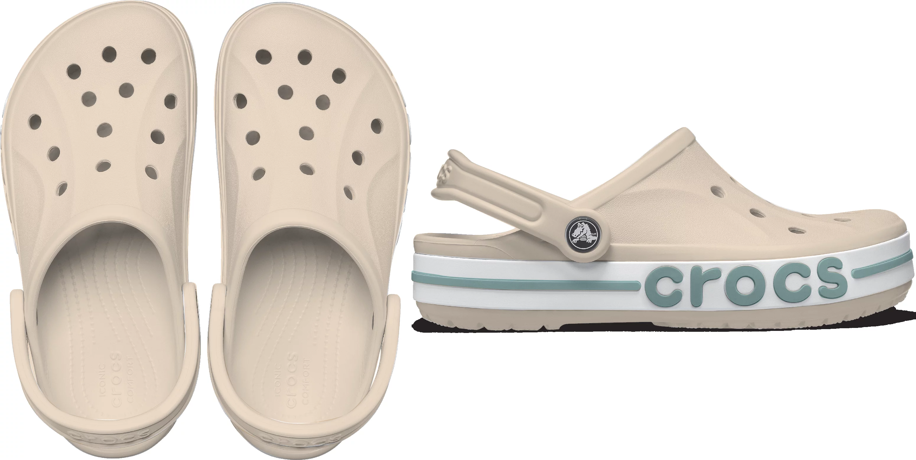 Crocs papucs Bayaband Clog bézs/kék színben 32-33 méretben