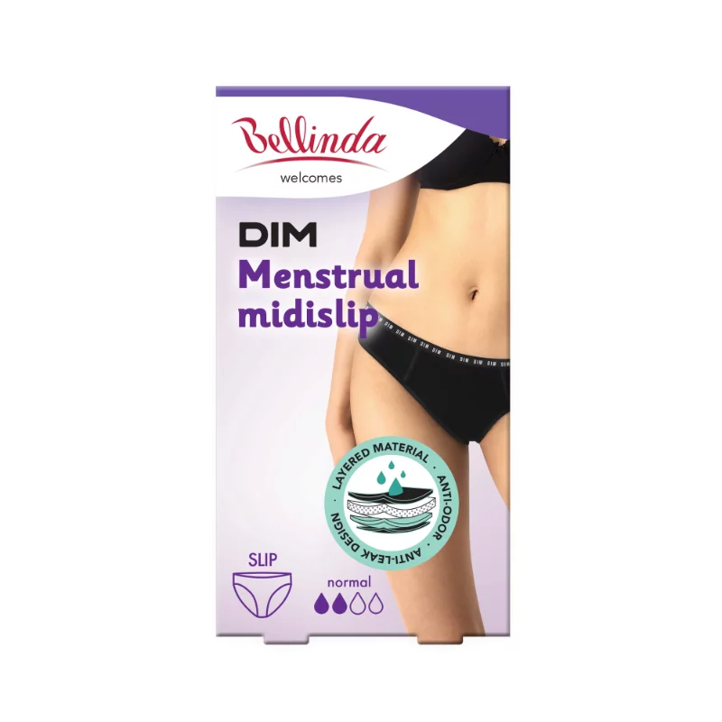 Bellinda menstruációs fehérnemű Normal XS Fekete Midislip