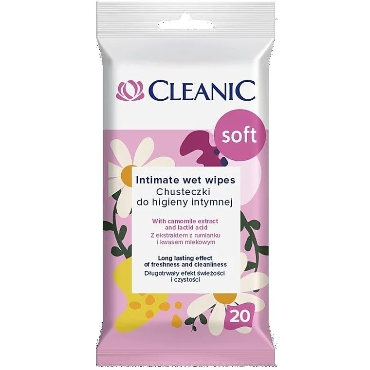 Cleanic intim törlőkendő 20db Soft