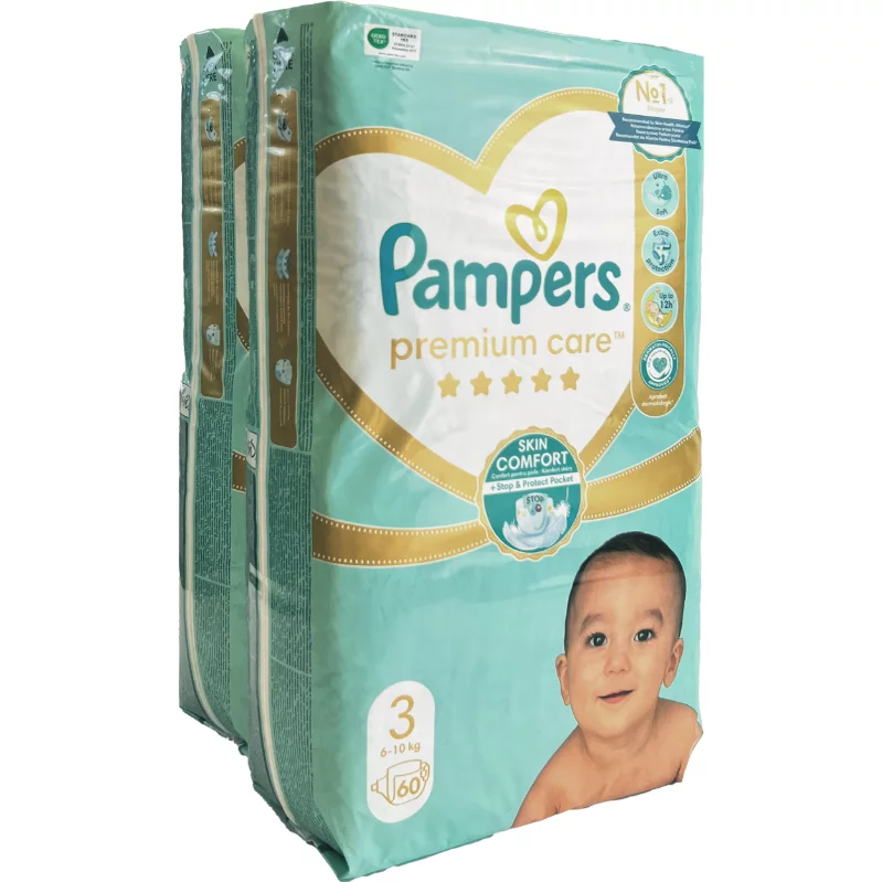 Pampers pelenka csomag Premium ValuePack S3 2x60db Midi