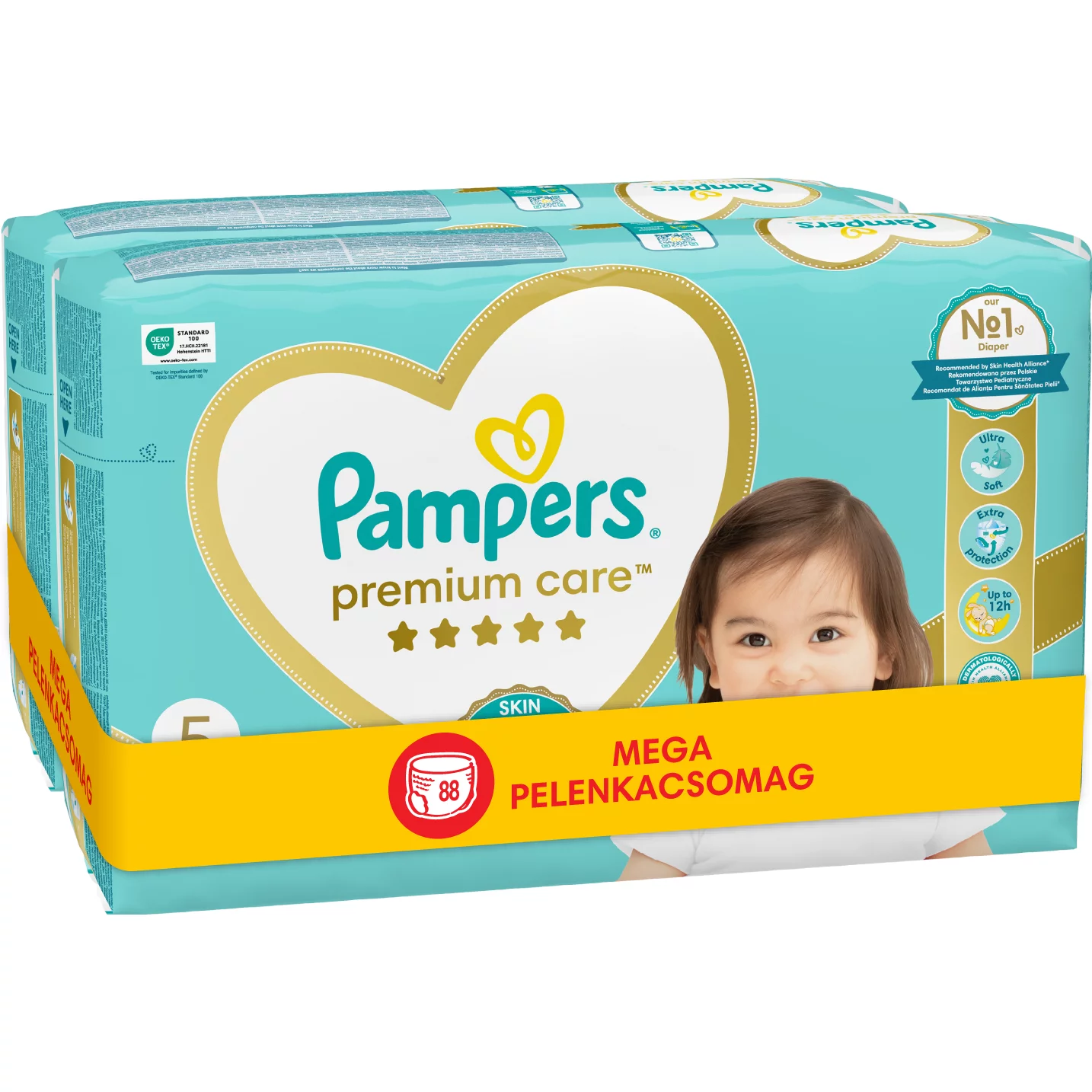 Pampers pelenka csomag Premium ValuePack S5 Junior 2x44db