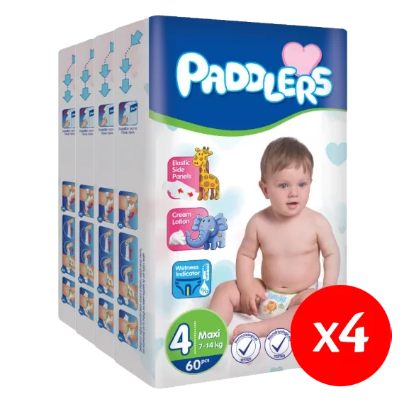 Paddlers Baby pelenka S4 60  7-14 kg maxi-pelenka csomag 4X60db