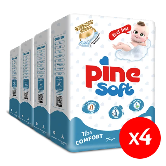 Pine Soft Eco pelenka S1 40  2-5kg newborn-pelenka csomag 4X40db