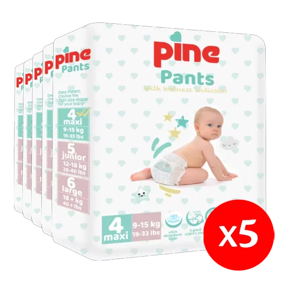 Pine Pants bugyipelenka S4 48  maxi-pelenka csomag 5X48db