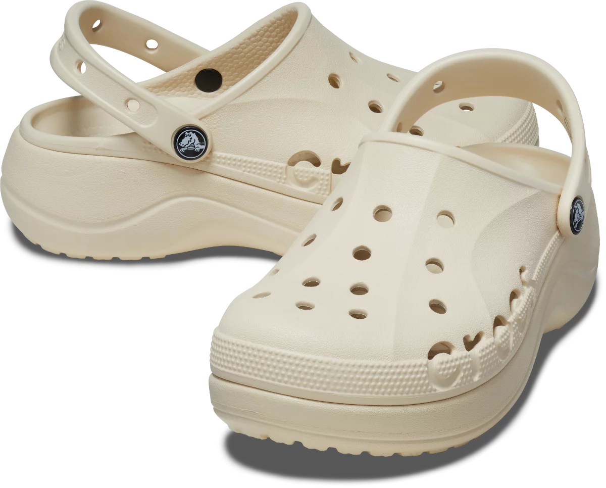 Crocs papucs Baya Platform Clog bézs színben 39-40 méretben 