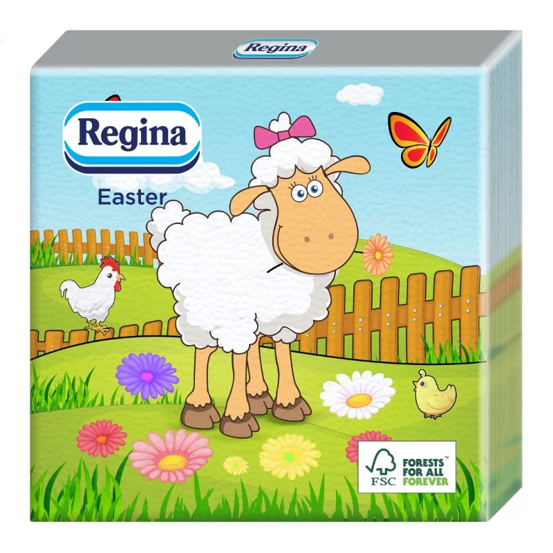 Regina húsvéti szalvéta 3 rétegű 15db 33x33cm - Bárány és barátai