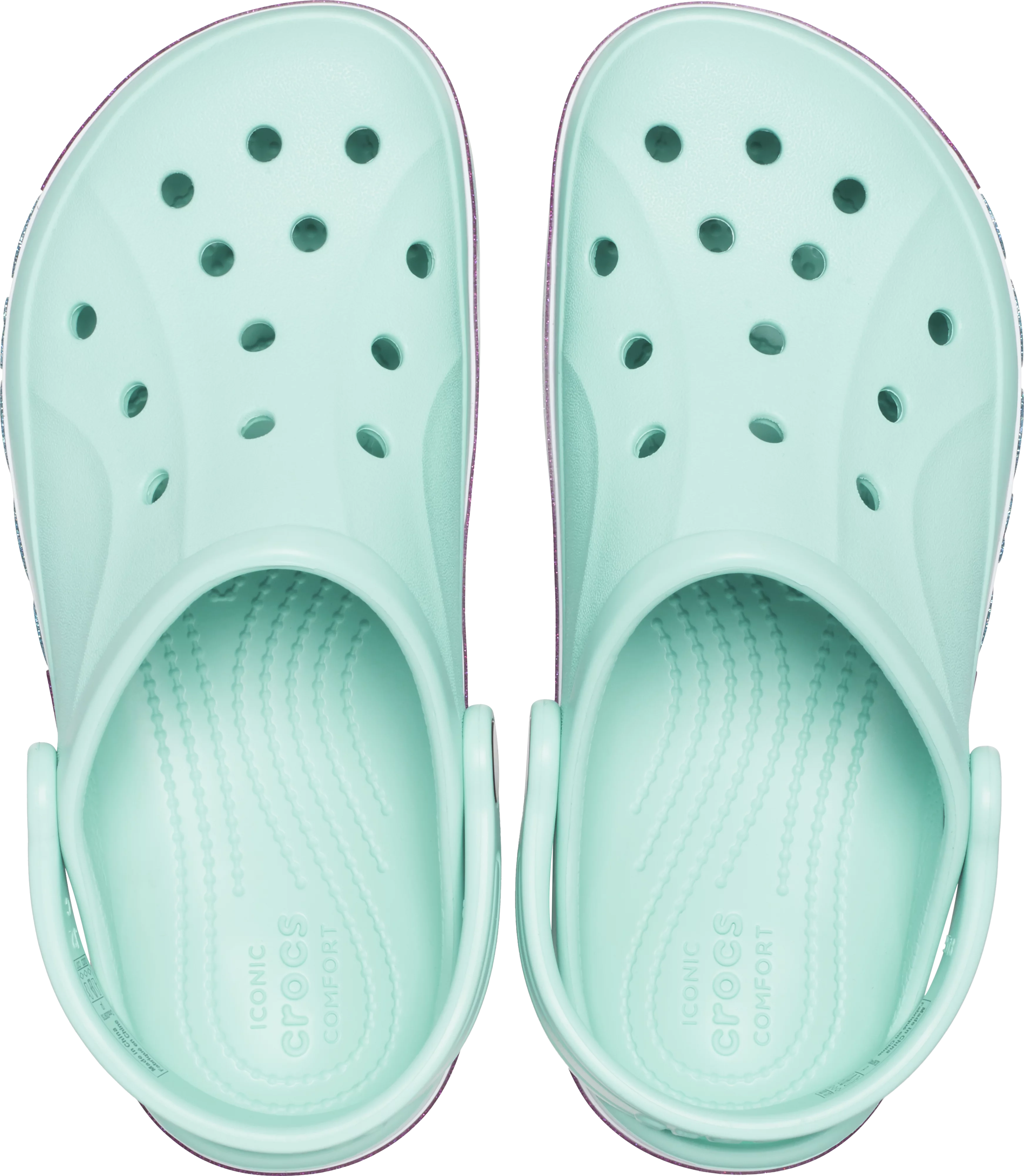 Crocs papucs Bayaband Rainbow Glitter világoskék színben 28-29 méretben