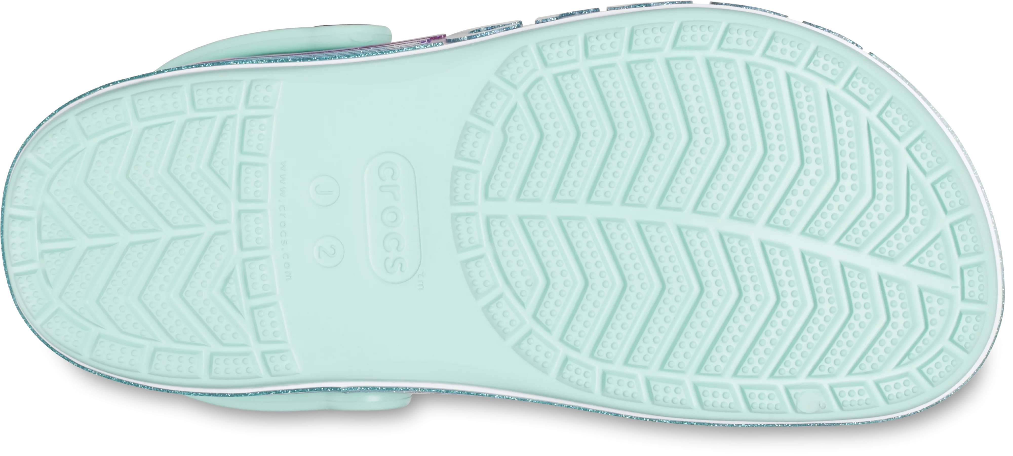Crocs papucs Bayaband Rainbow Glitter világoskék színben 28-29 méretben