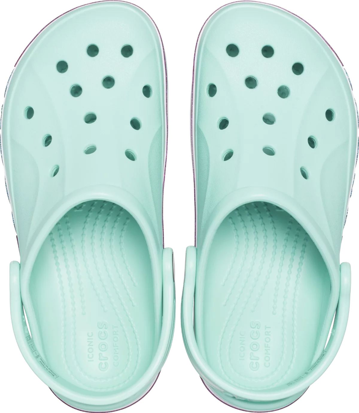 Crocs papucs Bayaband Rainbow Glitter világoskék színben 22-23 méretben