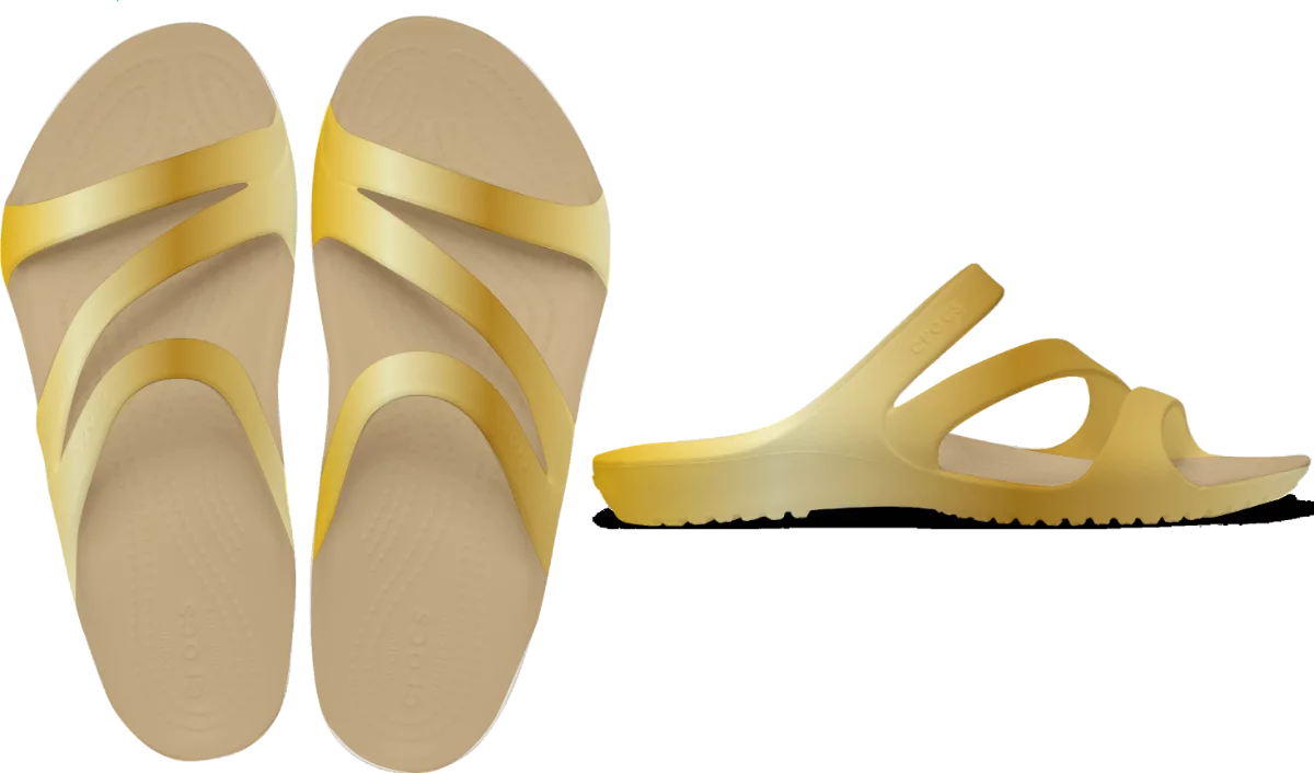 Crocs papucs Kadee II Metallic Sandal arany színben 34-35 méretben 