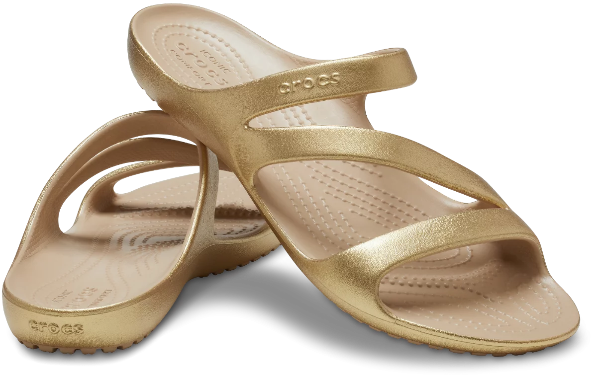Crocs papucs Kadee II Metallic Sandal arany színben 34-35 méretben 