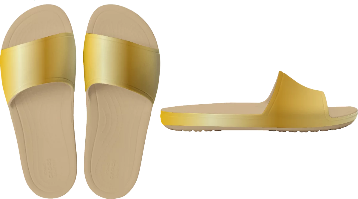 Crocs papucs Kadee Metallic Slide arany színben 38-39 méretben