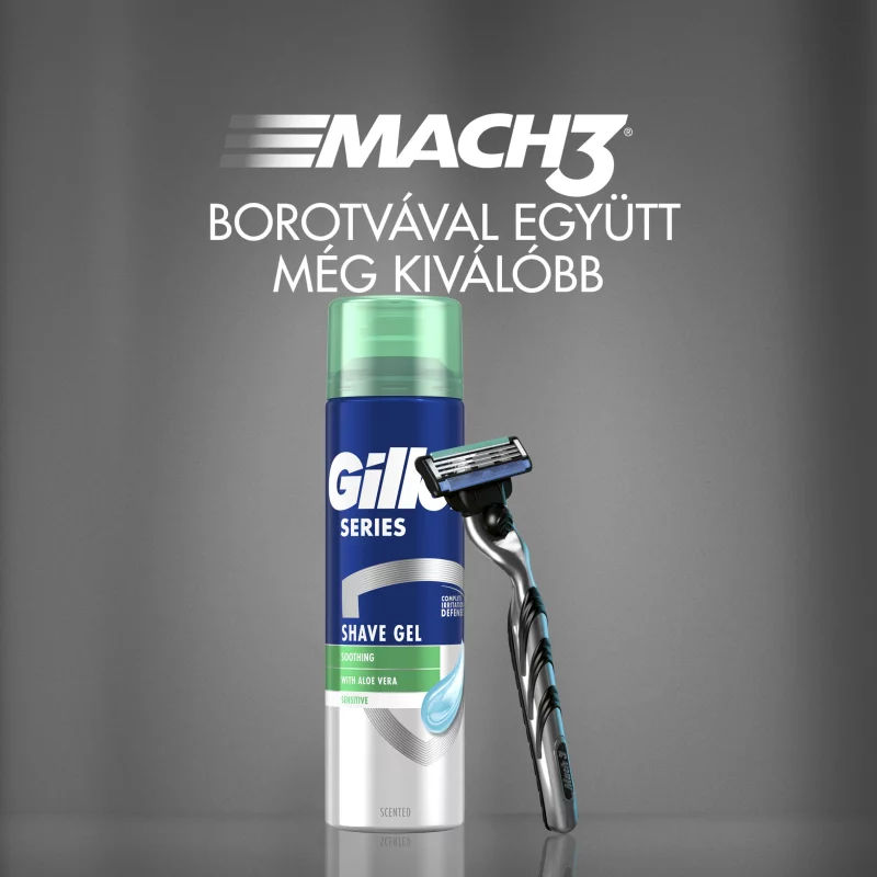 Gillette Series Nyugtató Hatású Borotvazselé Aloe Verával, 200ml