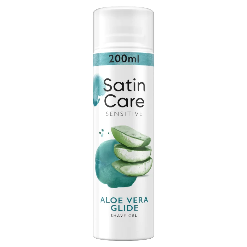 Gillette Satin Care Sensitive Aloe Vera Glide Borotvazselé, 200 ml