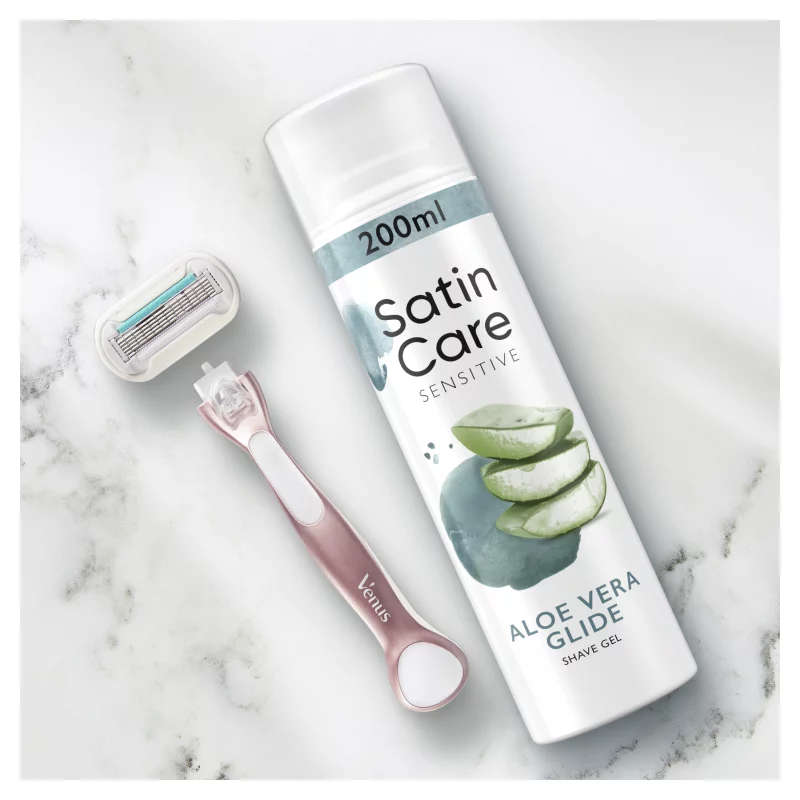 Gillette Satin Care Sensitive Aloe Vera Glide Borotvazselé, 200 ml