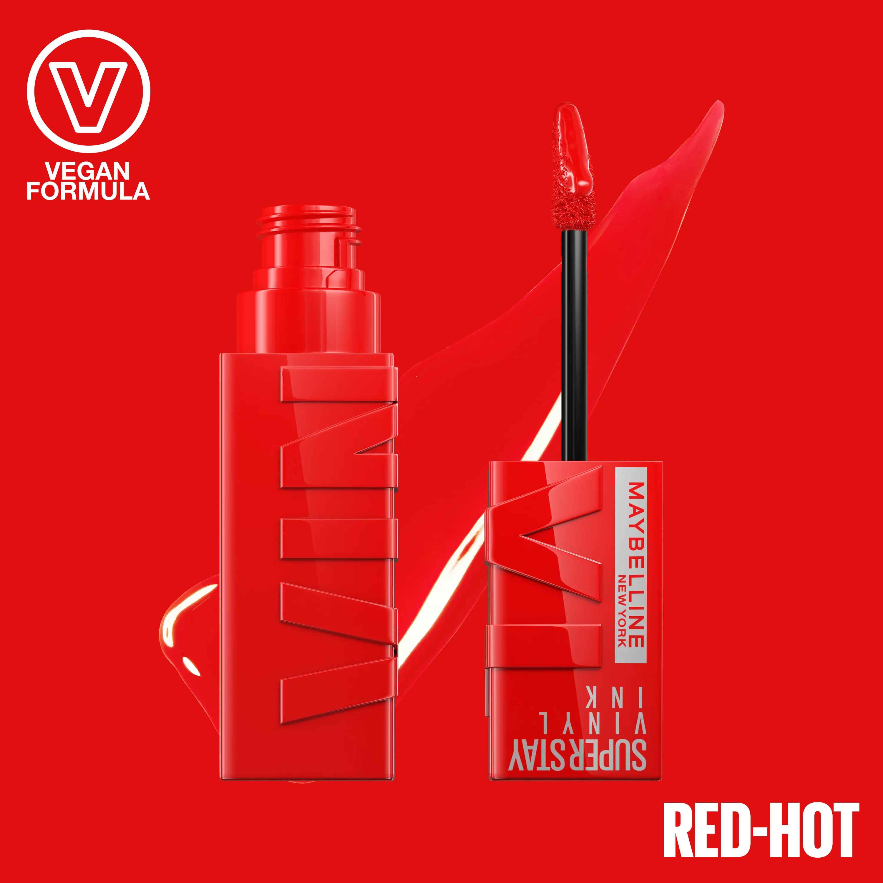 Maybelline New York Superstay Vinyl Ink hosszantartó folyékony rúzs 25 Red Hot, 14,2 ml