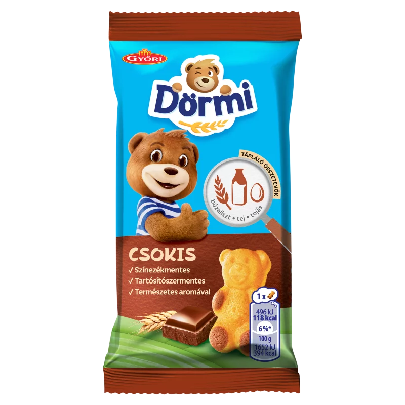 Dörmi csokoládés krémmel töltött puha piskóta 30 g