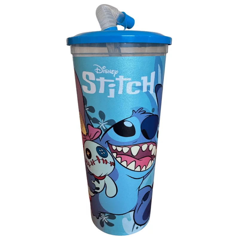 Szívószálas pohár csokis keksszel 10g – Stitch - Kék