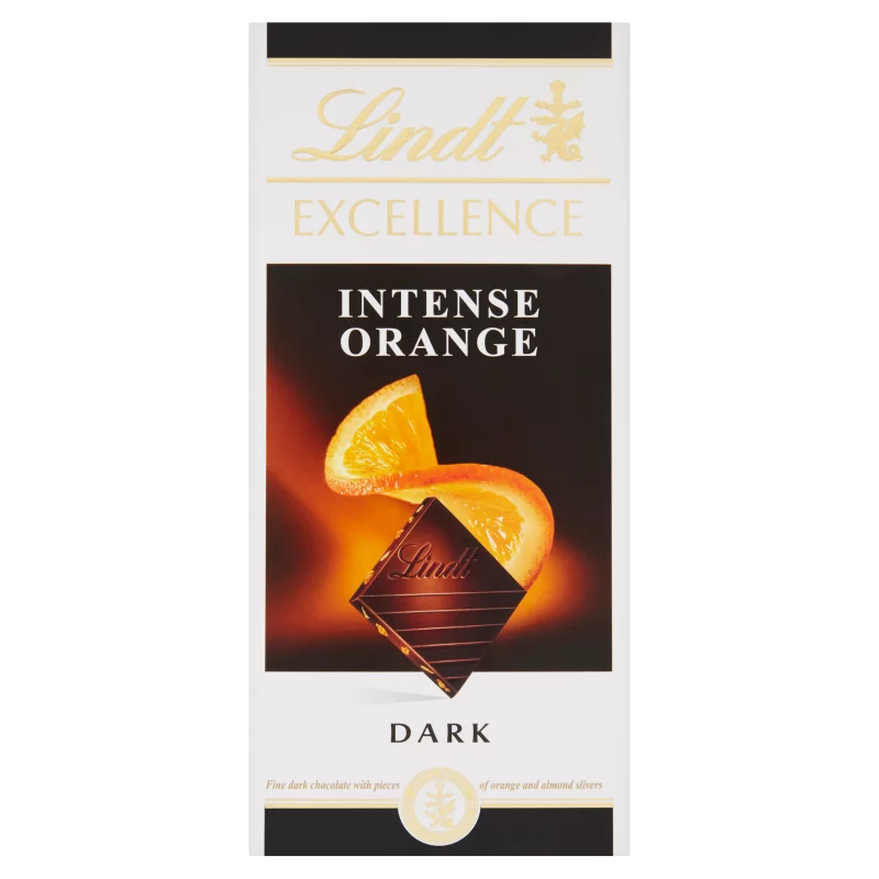 Lindt Excellence Intense Orange étcsokoládé narancslével és mandulával 100 g