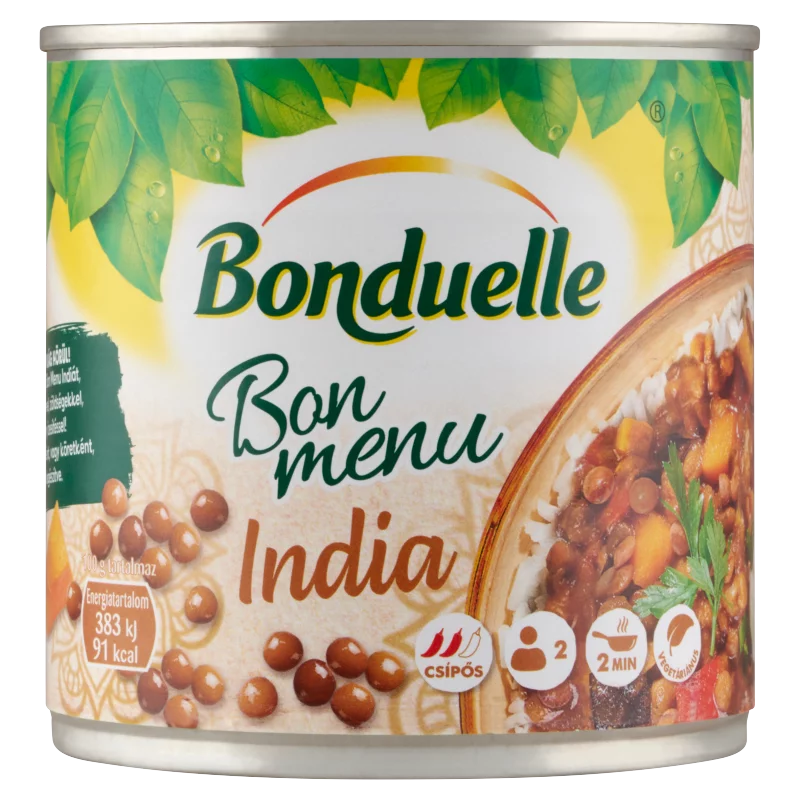 Bonduelle Bon Menu India lencsés zöldségkeverék fűszeres szószban 400 g