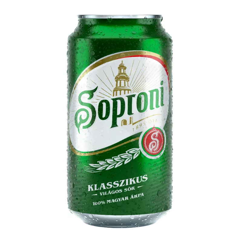 Soproni sör 0,33l dobozos