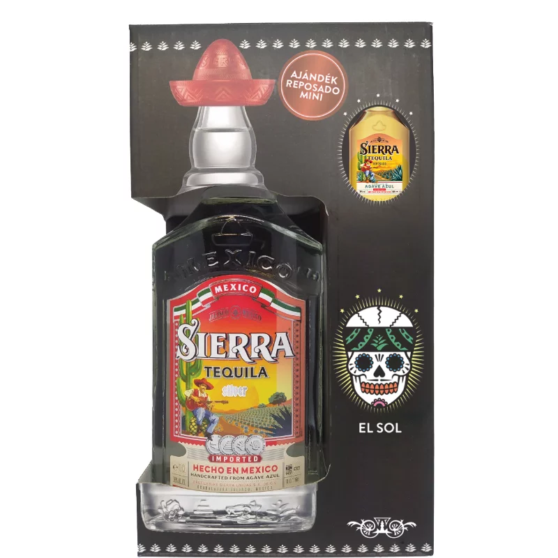 Sierra tequila 0,7l Silver +  Reposado 0,05l